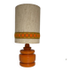 1970s vintage orange ceramic table lamp