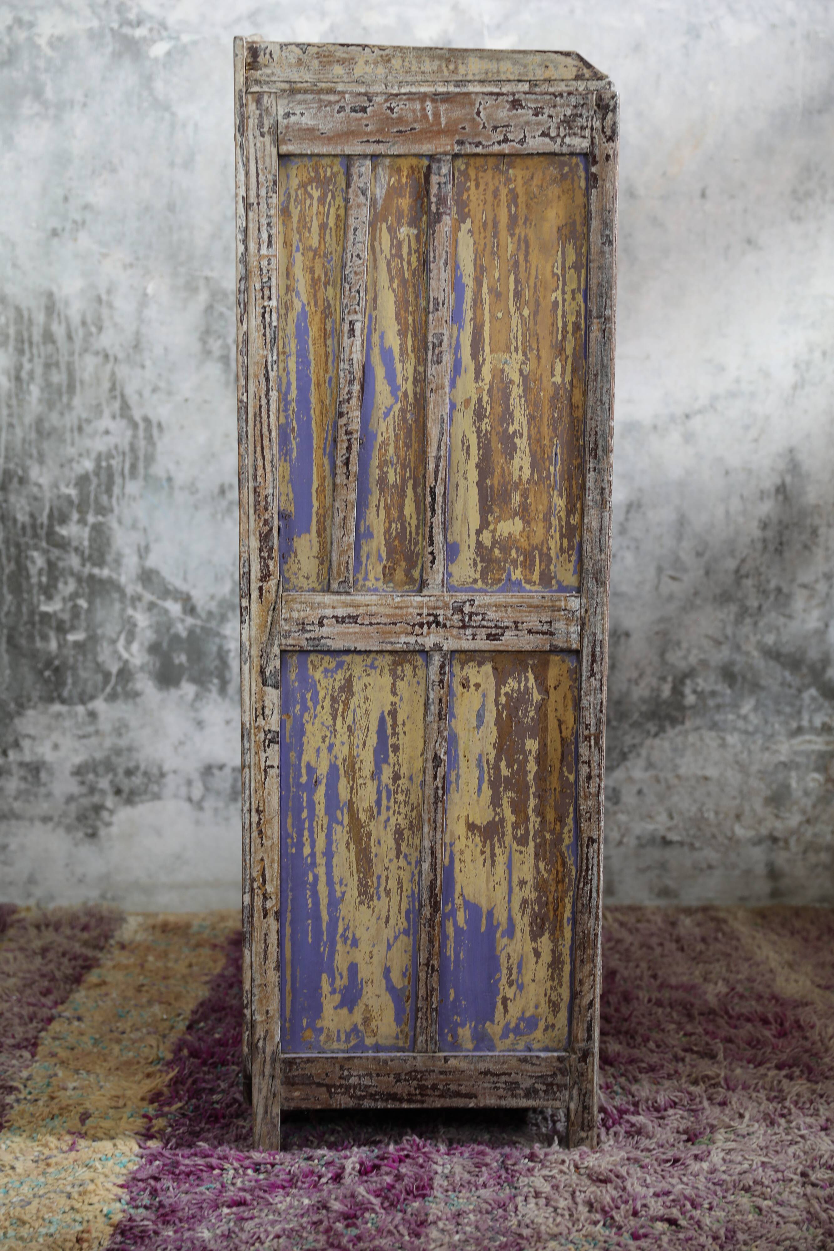 Meuble indien Vaisselier 4portes en 2 parties