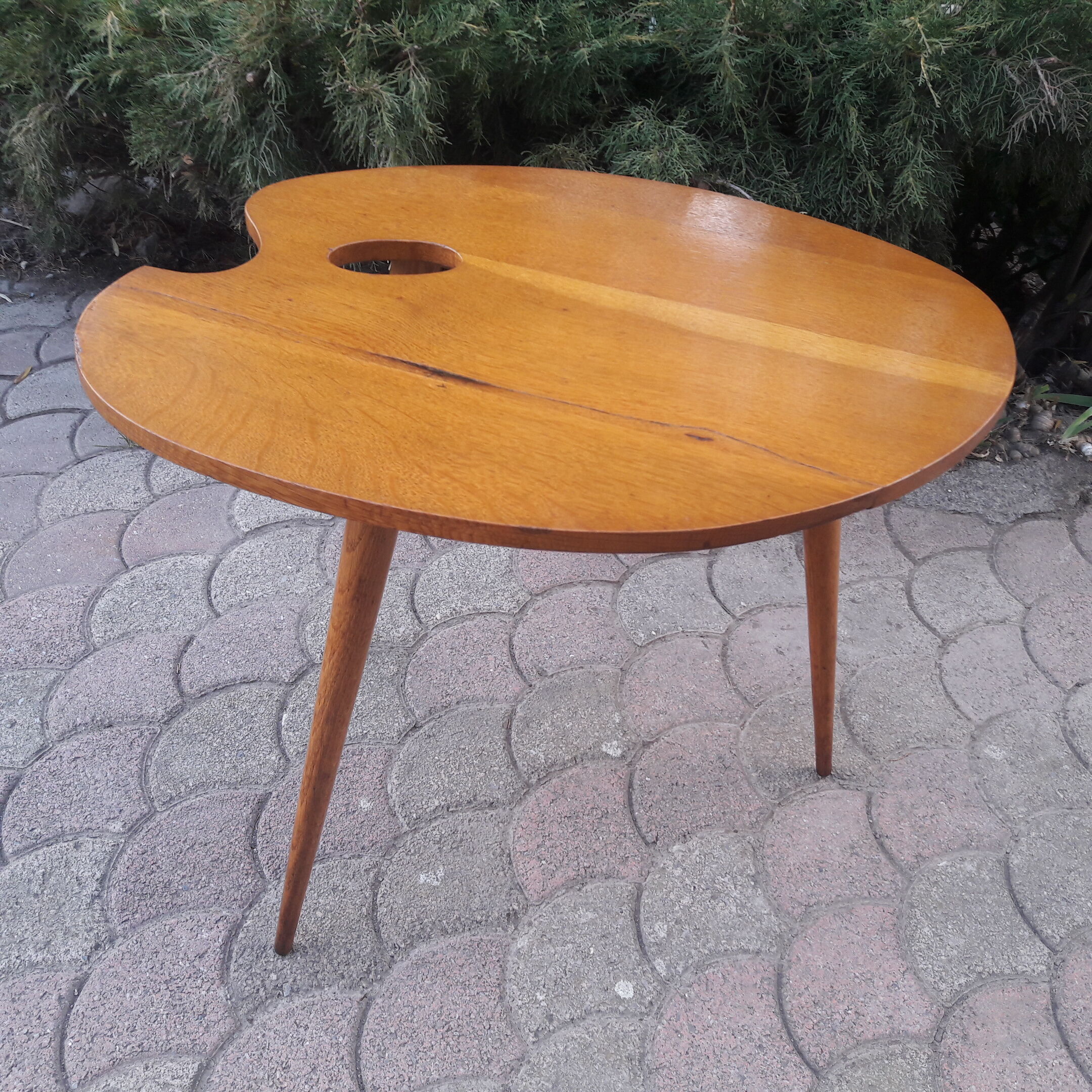 Table basse "palette de peintre"