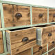 Vintage industrial wooden cabinet with original handels, 1930's