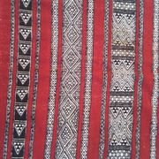 Carpet kilim red and Black wool 127 x217cm