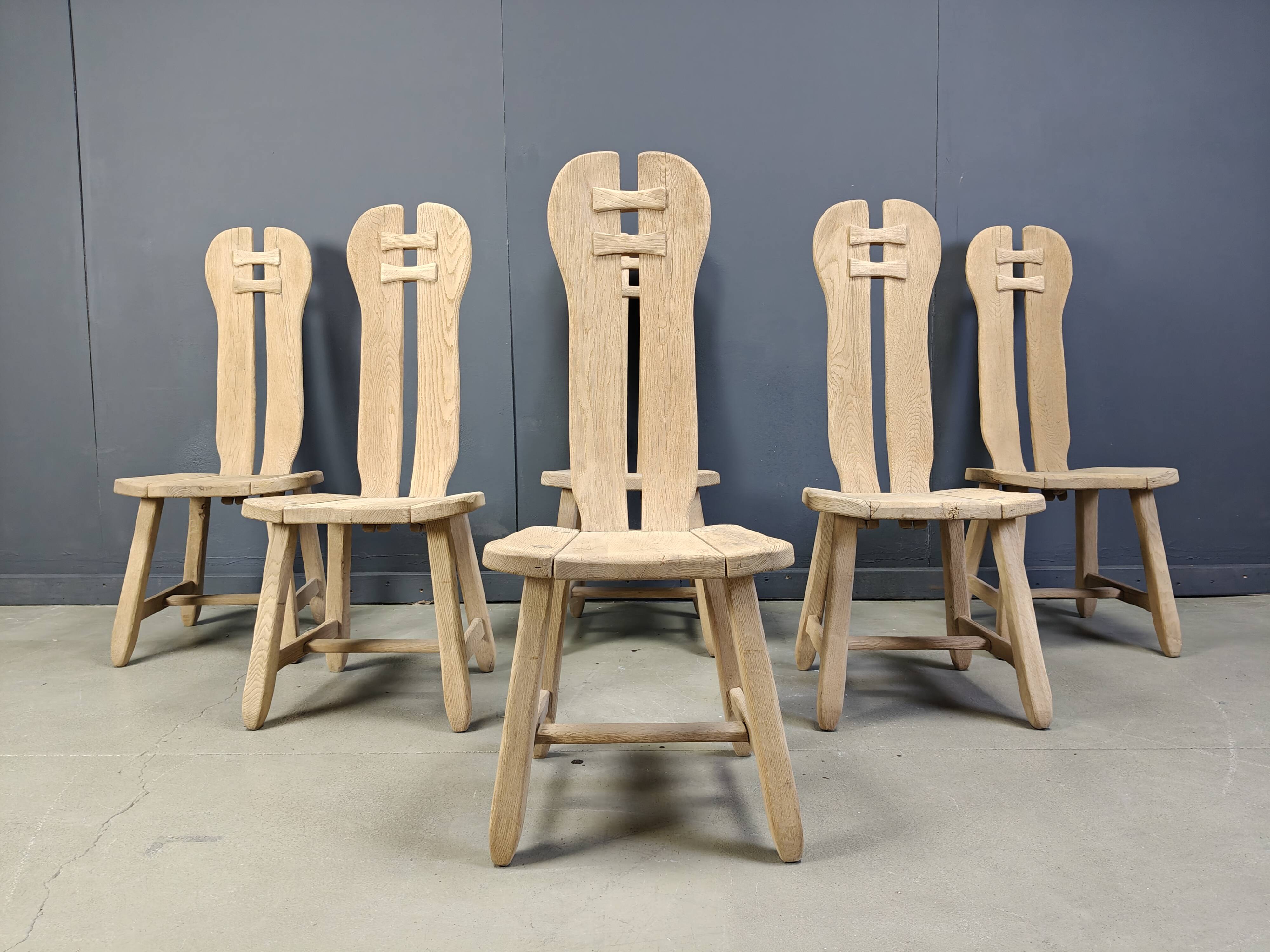 Vintage dining chairs by Depuydt, Belgium, set of 6 - 1960s