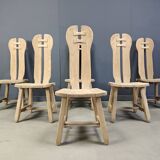 Vintage dining chairs by Depuydt, Belgium, set of 6 - 1960s