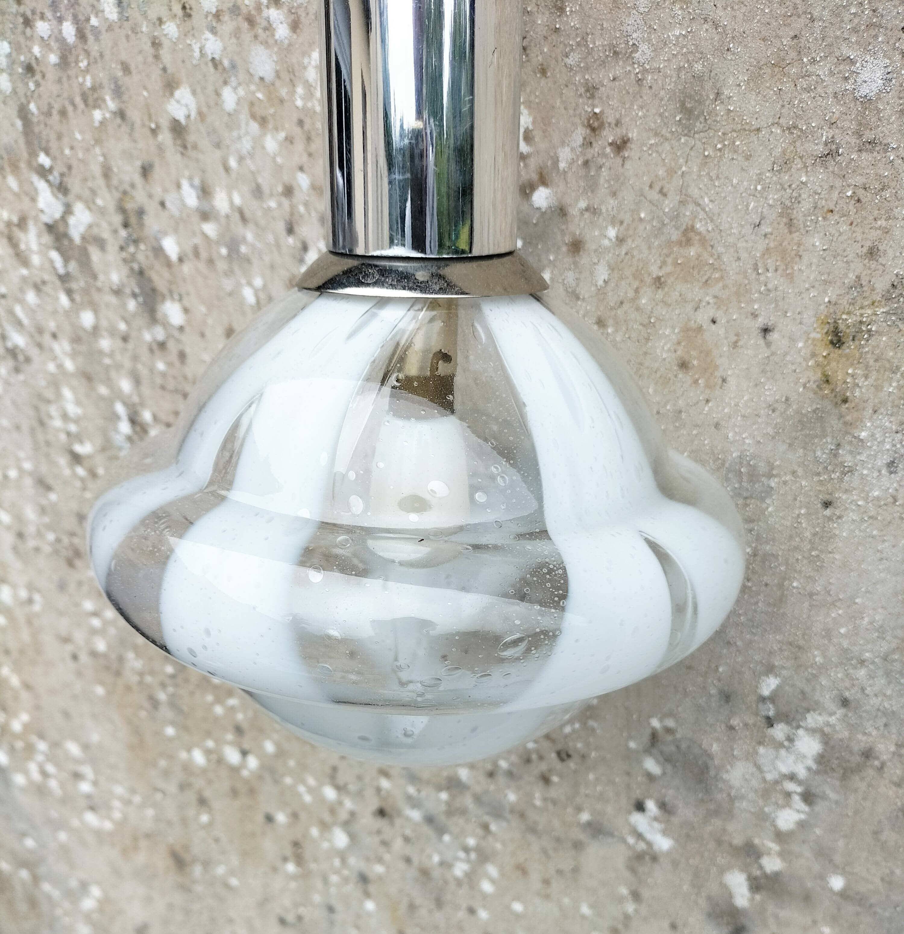 Suspension en verre vintage