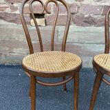Pair of chairs bistro coffee wood curved