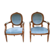 Paire de fauteuils medaillon de style Louis XVI