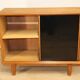 Vintage side table with sliding doors, 1960