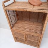 Buffet rattan bookcase shelf