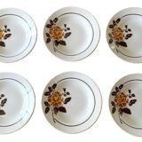6 old earthenware soup plates from Saint-Amand (North)
