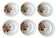 6 old earthenware soup plates from Saint-Amand (North)