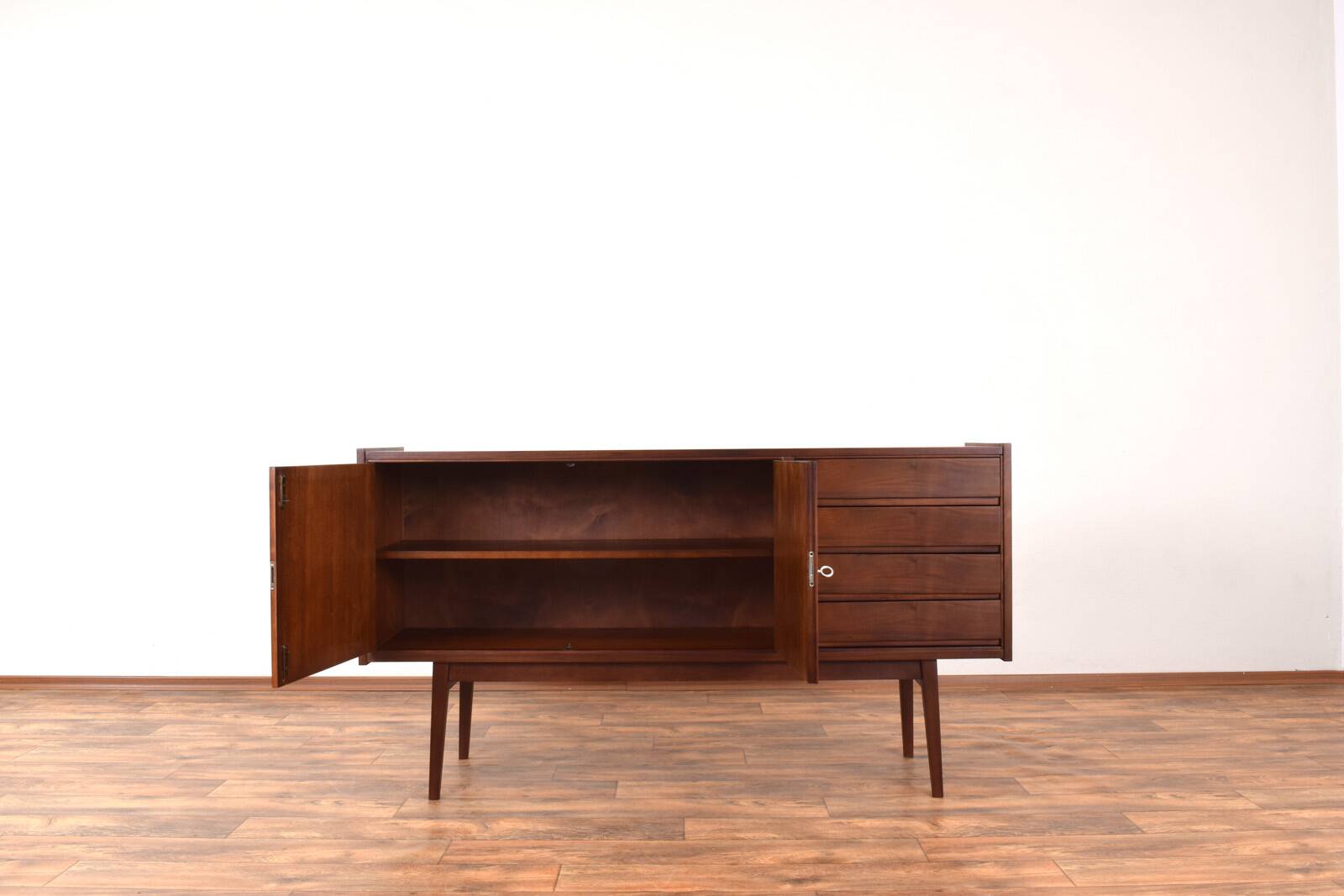 Mid-Century Walnut Sideboard by S. Albrecht, 1960s.