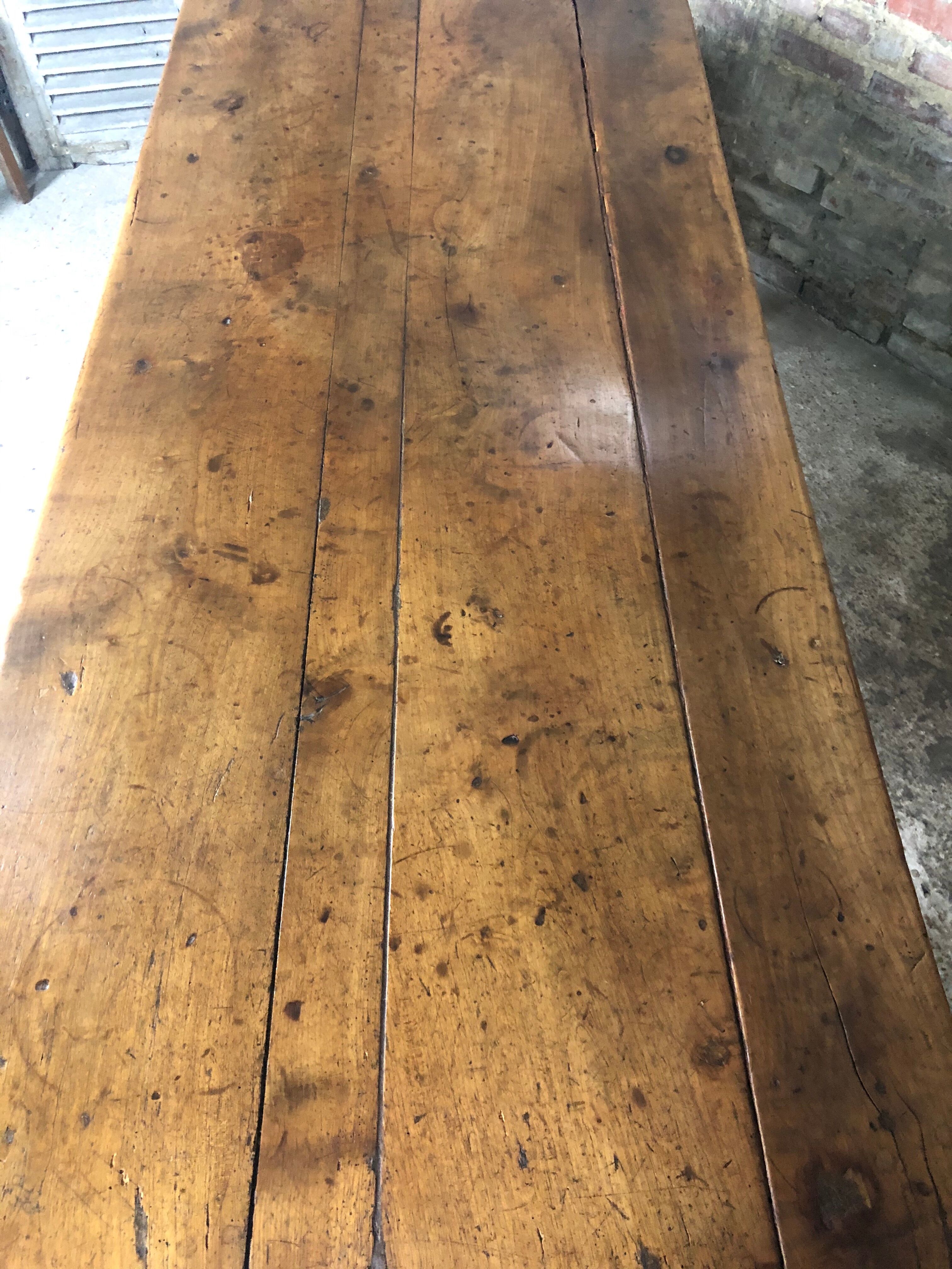 18th century walnut farm table
