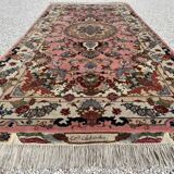 Tapis persan tabriz en laine et soie fait sur soie 70 raj