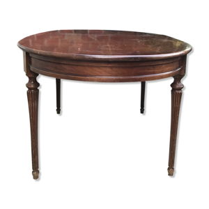 Table ovale style louis - merisier