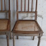 Pair of antique canned chairs Henri II