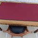 Antique desk with 2 drawers and burgundy faux leather top - Very good condition -