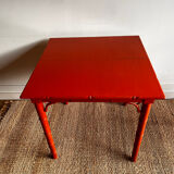 Wooden table resembling bamboo