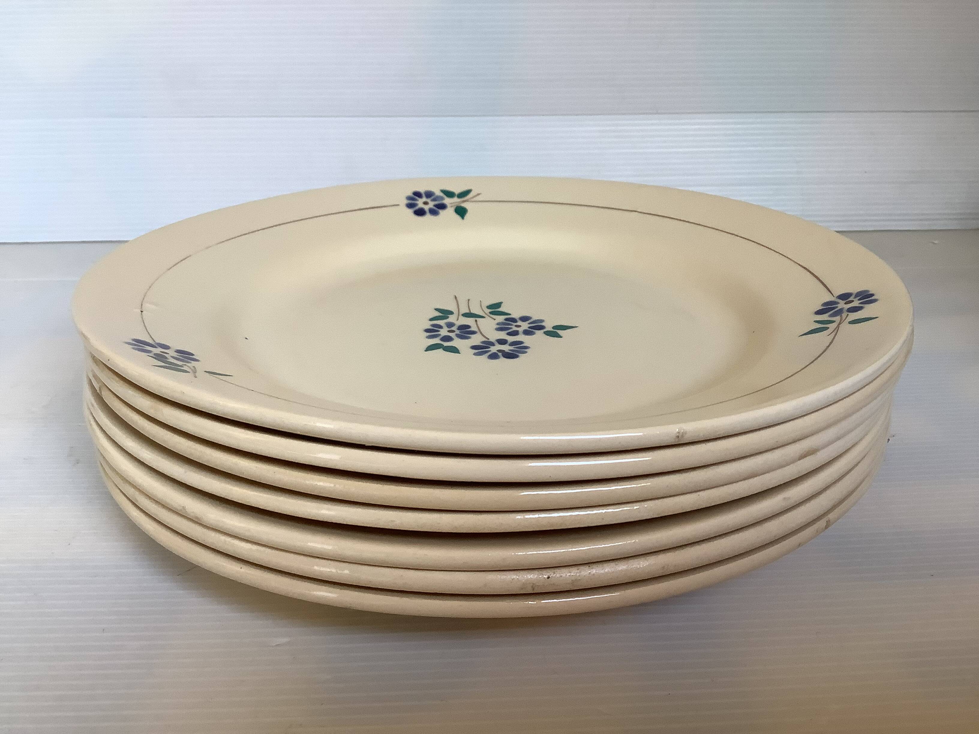 Seven old plates Geneviève Orchies Moulin des Loups