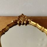 Vintage wall mirror in golden resin - rococo style