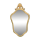 Antique beveled wall mirror in gilded solid wood