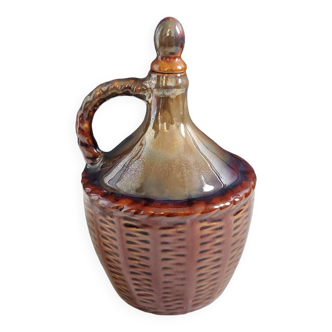 Iridescent ceramic carafe