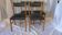 Set of 4 Scandinavian chairs in black faux leather