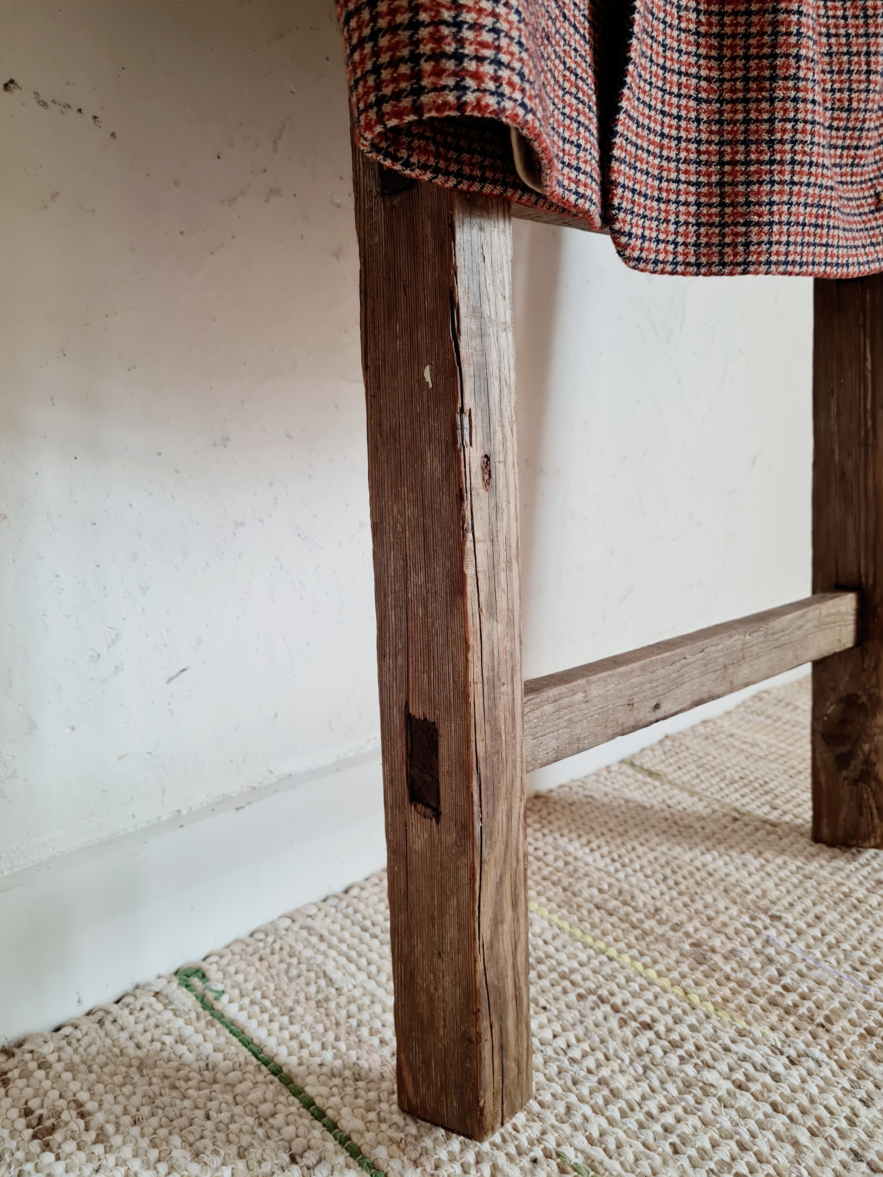Country scale wearing right in old wood