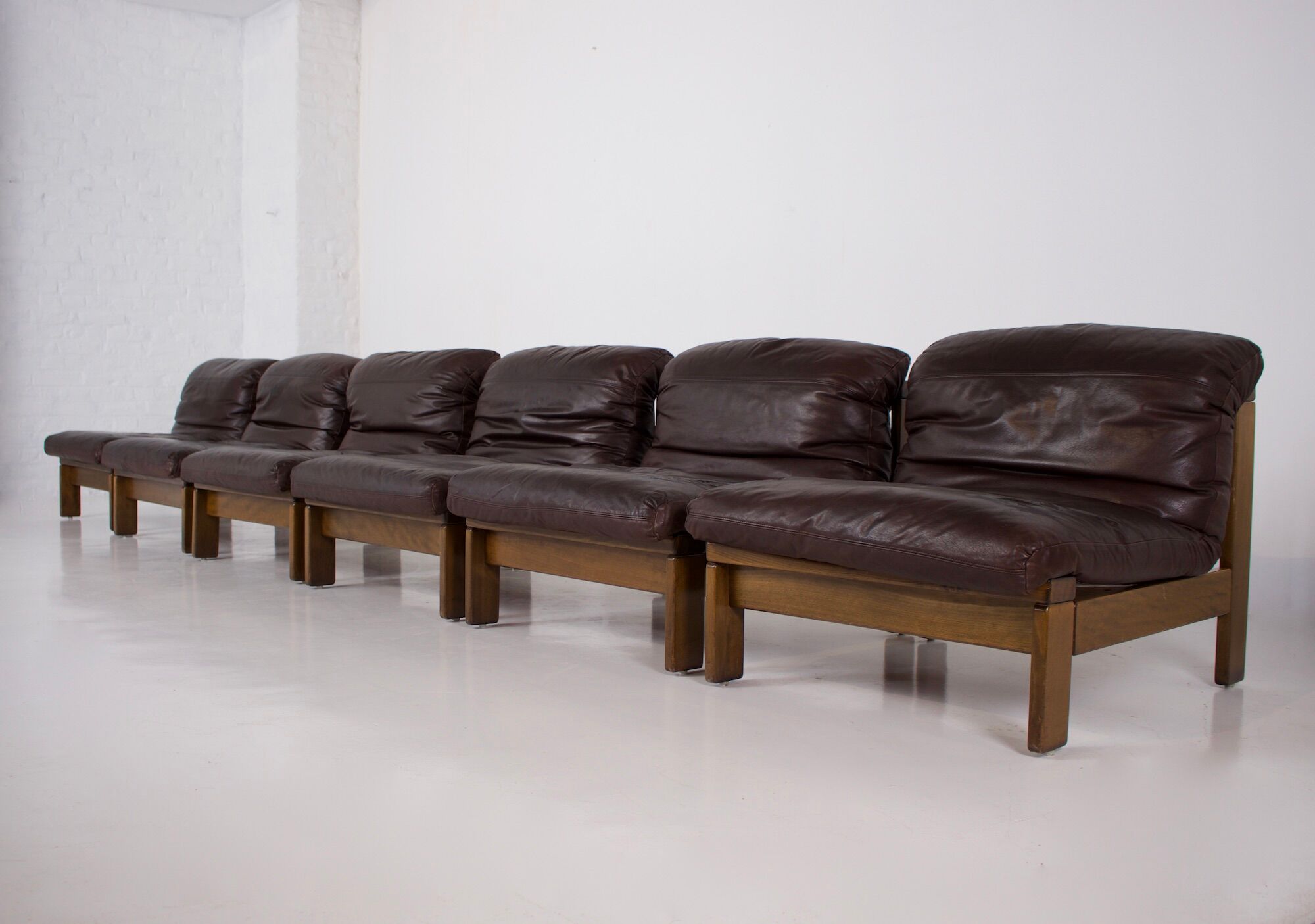 Pair of leather armchairs 1970