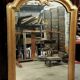 Miroir En Bois Et Peinture Dorée , Période 800,