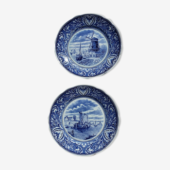Pair of earthenware plates