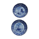 Pair of earthenware plates