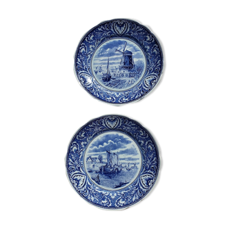 Pair of earthenware plates