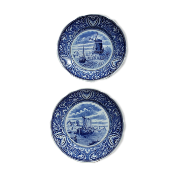 Pair of earthenware plates