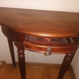 Half-moon wooden console