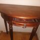 Console en bois demi-lune