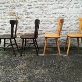 Mismatched bistro chairs