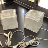 Pair of Ikea ice cube lamps
