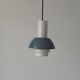 Metal and blue glass ceiling light by Ernest Igl for Hillebrand, 1950s, Germany