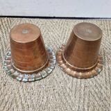 2 cache pot en cuivre, 1960