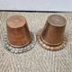 2 copper pot covers, 1960