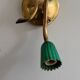 Small simple 2-headed brass wall light, 1950s, Italy