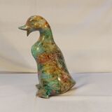 Animal statuette in double-layer lacquered glass by Jean-Noël Bouillet
