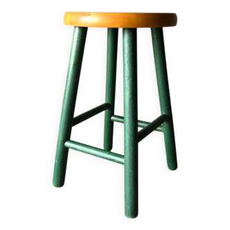 Vintage Scandinavian pine stool