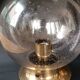 Vintage Limburg table lamp in bubbled glass and brass base