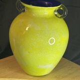 Murano Glass - Moretti Workshop - Large designer glass vase with inclusions