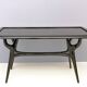 1950s Style Dining Table with Glass Top Lacquered by Enzio Wenk, Italy, 2019