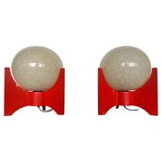 Pair of Space Age table lamps Rocket by Pokrok Zilina, 1970s