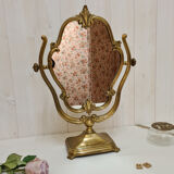 Golden mirror on swivel stand 36x50cm