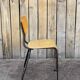 Vintage Toupie school chair, stackable in wood and metal, 1960s.