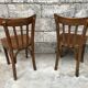 Pair of bistro chairs troquet Parisien in curved wood 1950